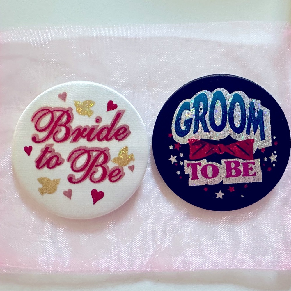 💍✨ Bride & Groom To Be Pins – Wedding Ready! ✨💍